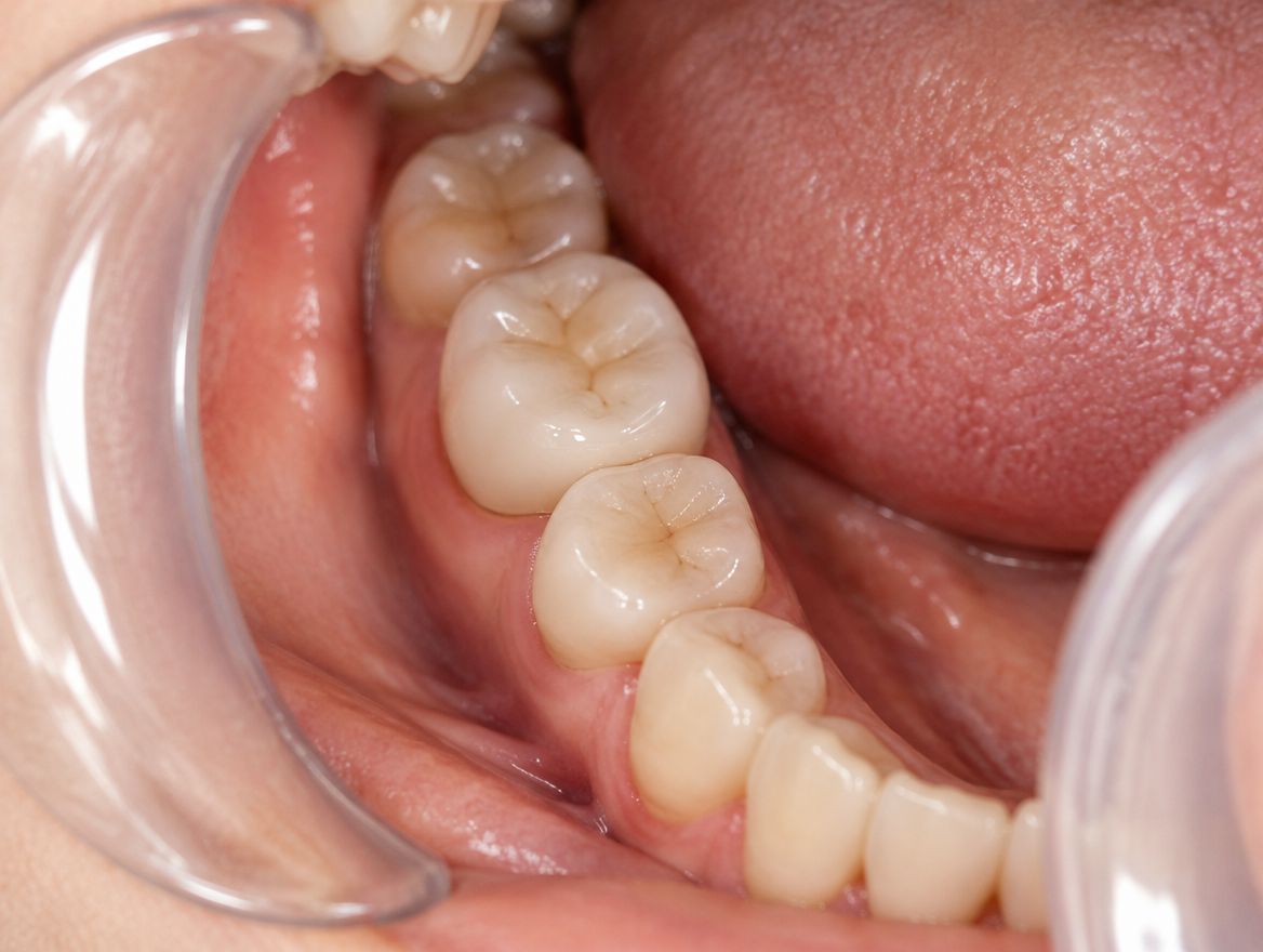 크라운 접착 후 사진 자리